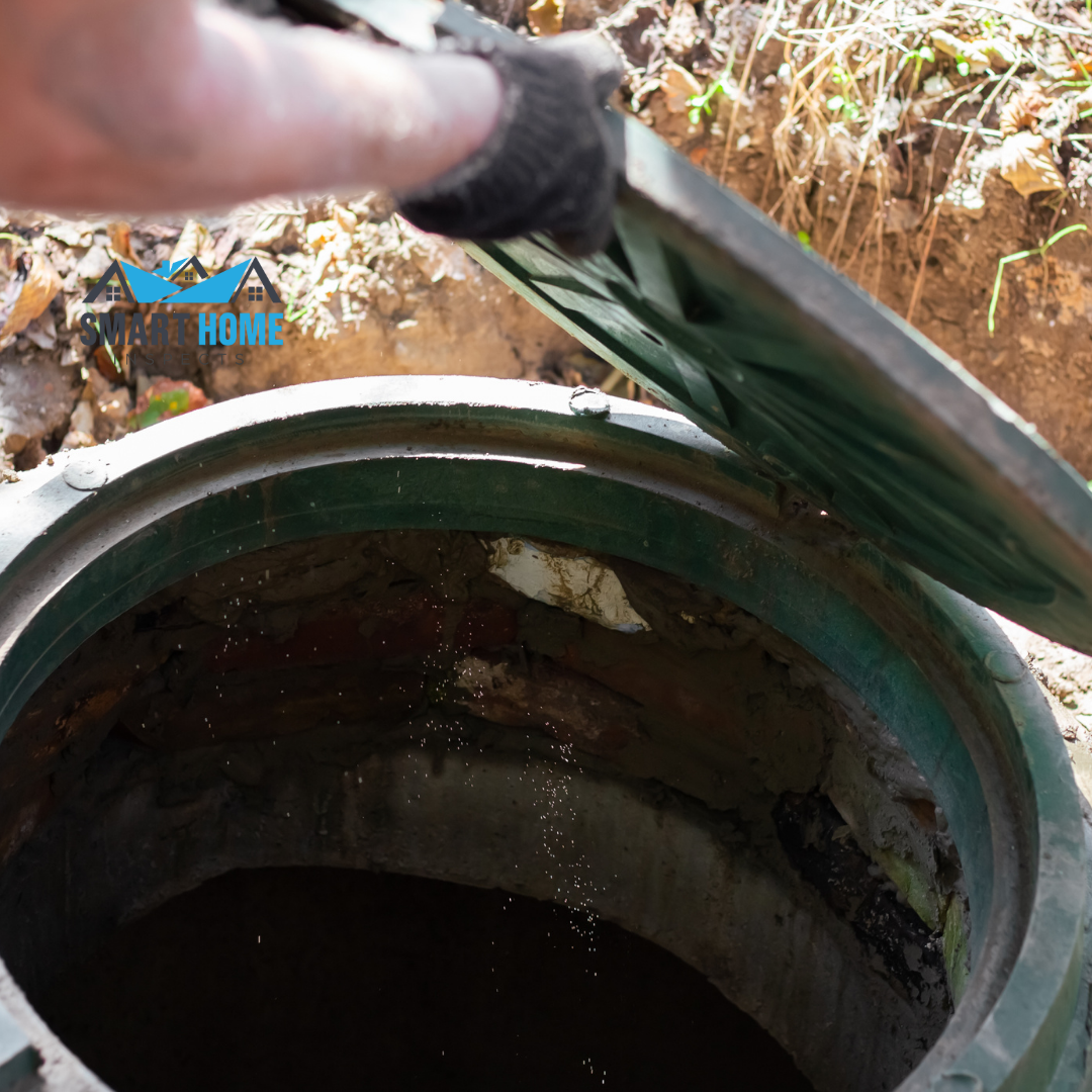 Professional septic tank inspection showing Smart Home Inspects expertise in septic system evaluation