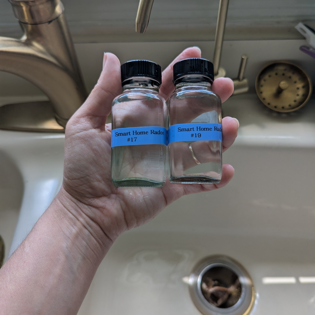Professional water quality testing vials and laboratory samples